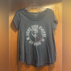 Lucky Brand Charcoal Earth Heart Tee